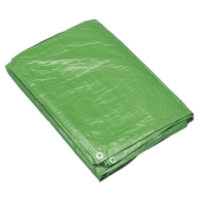 Sealey TARP1012G Tarpaulin 3.05 x 3.66m Green - TARP1012G - Sealey Tools UK - Trade Counter Direct