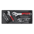 Sealey TBT04 Tool Tray with Locking Pliers & Adjustable Wrench Set 4pc - TBT04 - Sealey Tools UK - Trade Counter Direct