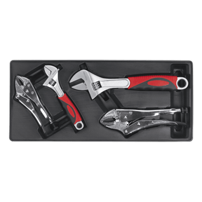 Sealey TBT04 Tool Tray with Locking Pliers & Adjustable Wrench Set 4pc - TBT04 - Sealey Tools UK - Trade Counter Direct