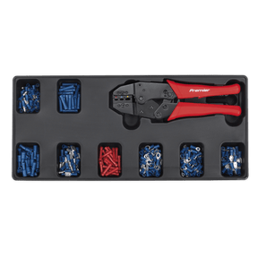 Sealey TBT16 Tool Tray with Ratchet Crimper & 325 Assorted Insulated Terminal Set - TBT16 - Sealey Tools UK - Trade Counter Direct