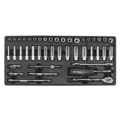Sealey TBT19 Tool Tray with Socket Set 43pc 1/4"Sq Drive - TBT19 - Sealey Tools UK - Trade Counter Direct