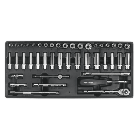 Sealey TBT19 Tool Tray with Socket Set 43pc 1/4"Sq Drive - TBT19 - Sealey Tools UK - Trade Counter Direct