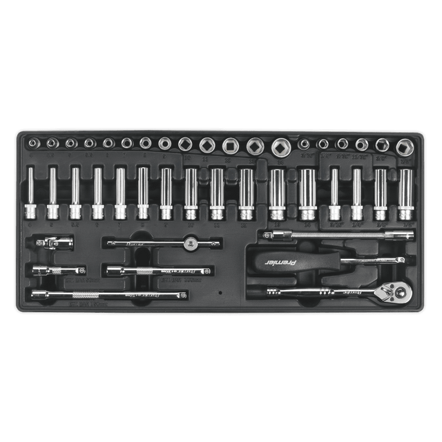 Sealey TBT19 Tool Tray with Socket Set 43pc 1/4"Sq Drive - TBT19 - Sealey Tools UK - Trade Counter Direct
