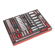 Sealey TBTP02 Tool Tray with Socket Set 91pc 1/4", 3/8" & 1/2"Sq Drive - TBTP02 - Sealey Tools UK - Trade Counter Direct
