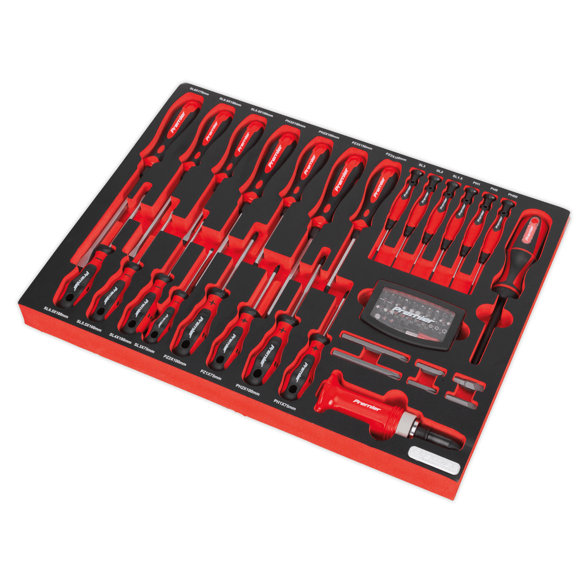 Sealey TBTP04 Tool Tray with Screwdriver Set 72pc - TBTP04 - Sealey Tools UK - Trade Counter Direct