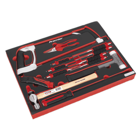 Sealey TBTP06UK Tool Tray with Hacksaw, Hammers & Punches 13pc - TBTP06UK - Sealey Tools UK - Trade Counter Direct