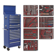 Sealey TBTPCOMBO5 Superline PRO® Tool Chest Combination 14 Drawer with 446pc Tool Kit - Blue - TBTPCOMBO5 - Sealey Tools UK - Trade Counter Direct