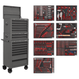 Sealey TBTPCOMBO6 Superline PRO® Tool Chest Combination 14 Drawer with 446pc Tool Kit - Grey - TBTPCOMBO6 - Sealey Tools UK - Trade Counter Direct