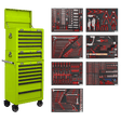 Sealey TBTPCOMBO7 Superline PRO® Tool Chest Combination 14 Drawer with 446pc Tool Kit - Green - TBTPCOMBO7 - Sealey Tools UK - Trade Counter Direct