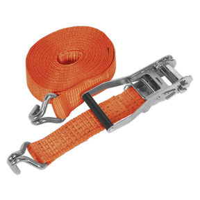 Sealey TD5006J Ratchet Tie Down 50mm x 6m Polyester Webbing 5000kg Breaking Strength - TD5006J - Sealey Tools UK - Trade Counter Direct