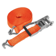 Sealey TD5010J Ratchet Tie Down 50mm x 10m Polyester Webbing 5000kg Breaking Strength - TD5010J - Sealey Tools UK - Trade Counter Direct