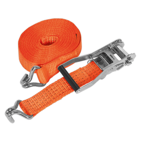 Sealey TD5010J Ratchet Tie Down 50mm x 10m Polyester Webbing 5000kg Breaking Strength - TD5010J - Sealey Tools UK - Trade Counter Direct