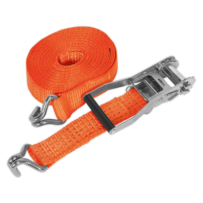 Sealey TD5010J Ratchet Tie Down 50mm x 10m Polyester Webbing 5000kg Breaking Strength - TD5010J - Sealey Tools UK - Trade Counter Direct