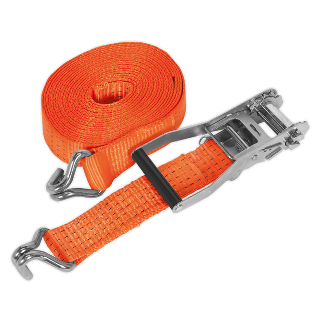 Sealey TD5010J Ratchet Tie Down 50mm x 10m Polyester Webbing 5000kg Breaking Strength - TD5010J - Sealey Tools UK - Trade Counter Direct