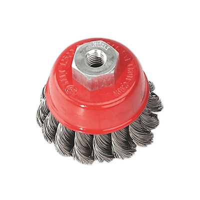Sealey TKCB65 65mm Twist Knot Wire Cup Brush M10 x 1.5mm - TKCB65 - Sealey Tools UK - Trade Counter Direct