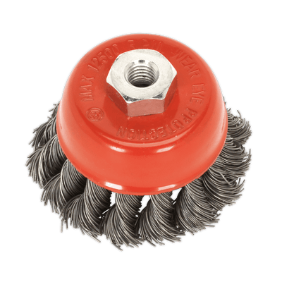 Sealey TKCB651 65mm Twist Knot Wire Cup Brush M14 x 2mm - TKCB651 - Sealey Tools UK - Trade Counter Direct