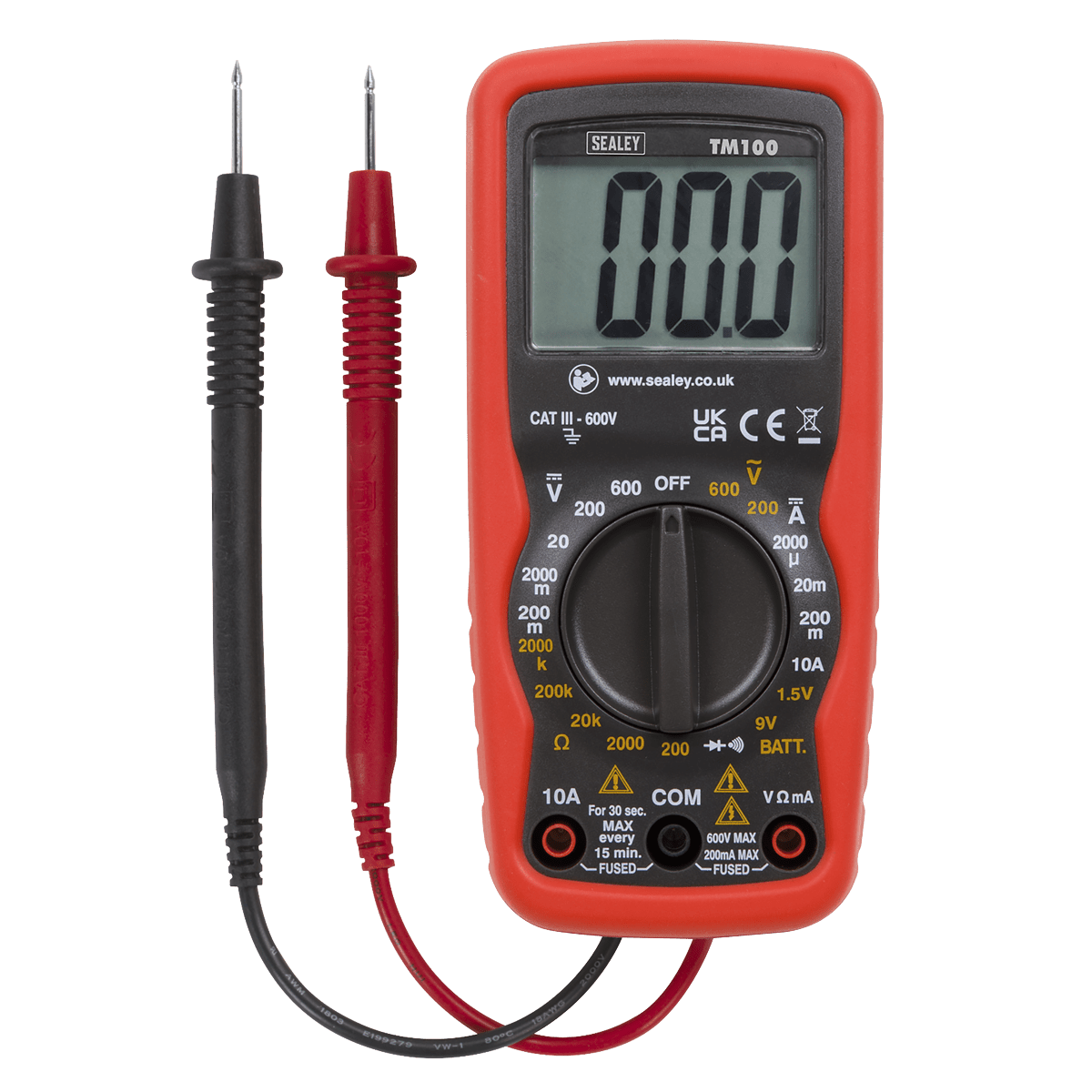 Sealey TM100 Professional Digital Multimeter - 6 - Function - TM100 - Sealey Tools UK - Trade Counter Direct