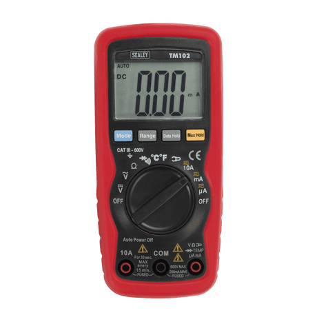 Sealey TM102 8-Function Professional Auto-Ranging Digital Multimeter - TM102 - Sealey Tools UK - Trade Counter Direct