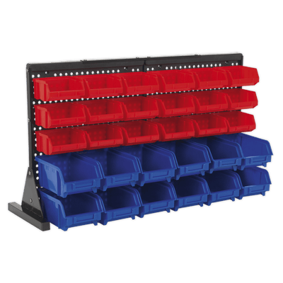 Sealey TPS1218 Bin Storage System Bench Mounting 30 Bins - TPS1218 - Sealey Tools UK - Trade Counter Direct
