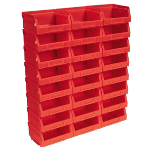 Sealey TPS124R Plastic Storage Bin 105 x 85 x 55mm, Red - Pack of 24 - TPS124R - Sealey Tools UK - Trade Counter Direct