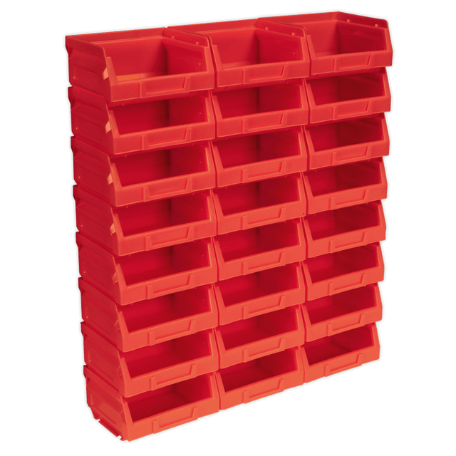 Sealey TPS124R Plastic Storage Bin 105 x 85 x 55mm, Red - Pack of 24 - TPS124R - Sealey Tools UK - Trade Counter Direct