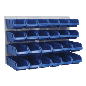 Sealey TPS131 Bin & Panel Combination 24 Bins - Blue - TPS131 - Sealey Tools UK - Trade Counter Direct