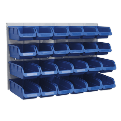 Sealey TPS131 Bin & Panel Combination 24 Bins - Blue - TPS131 - Sealey Tools UK - Trade Counter Direct