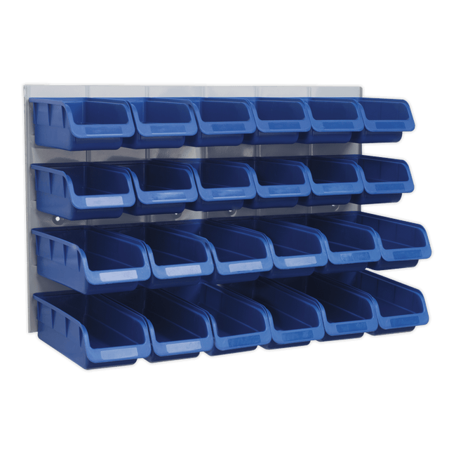 Sealey TPS131 Bin & Panel Combination 24 Bins - Blue - TPS131 - Sealey Tools UK - Trade Counter Direct