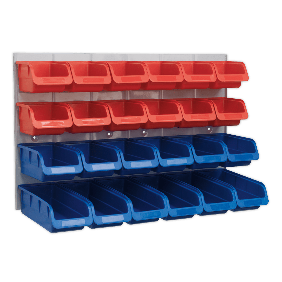 Sealey TPS132 Bin & Panel Combination 24 Bins - Red/Blue - TPS132 - Sealey Tools UK - Trade Counter Direct