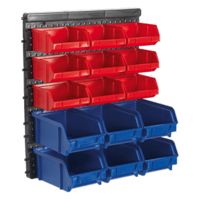 Sealey TPS1569WM Wall Mounting Bin Storage System with 15 Bins - TPS1569WM - Sealey Tools UK - Trade Counter Direct