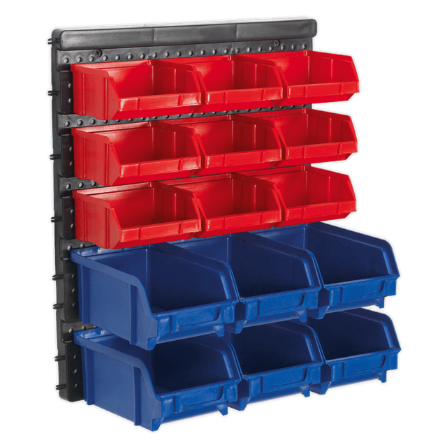 Sealey TPS1569WM Wall Mounting Bin Storage System with 15 Bins - TPS1569WM - Sealey Tools UK - Trade Counter Direct