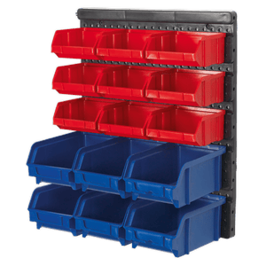 Sealey TPS1569WM Wall Mounting Bin Storage System with 15 Bins - TPS1569WM - Sealey Tools UK - Trade Counter Direct