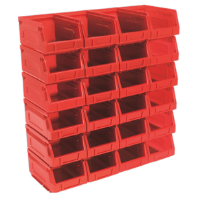 Sealey TPS224R Plastic Storage Bin 105 x 165 x 85mm, Red - Pack of 24 - TPS224R - Sealey Tools UK - Trade Counter Direct