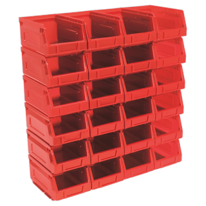 Sealey TPS224R Plastic Storage Bin 105 x 165 x 85mm, Red - Pack of 24 - TPS224R - Sealey Tools UK - Trade Counter Direct