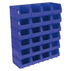 Sealey TPS324B Plastic Storage Bin 150 x 240 x 130mm, Blue - Pack of 24 - TPS324B - Sealey Tools UK - Trade Counter Direct