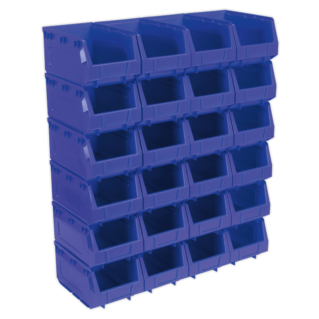 Sealey TPS324B Plastic Storage Bin 150 x 240 x 130mm, Blue - Pack of 24 - TPS324B - Sealey Tools UK - Trade Counter Direct