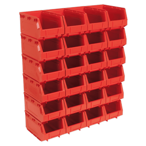 Sealey TPS324R Plastic Storage Bin 150 x 240 x 130mm, Red - Pack of 24 - TPS324R - Sealey Tools UK - Trade Counter Direct