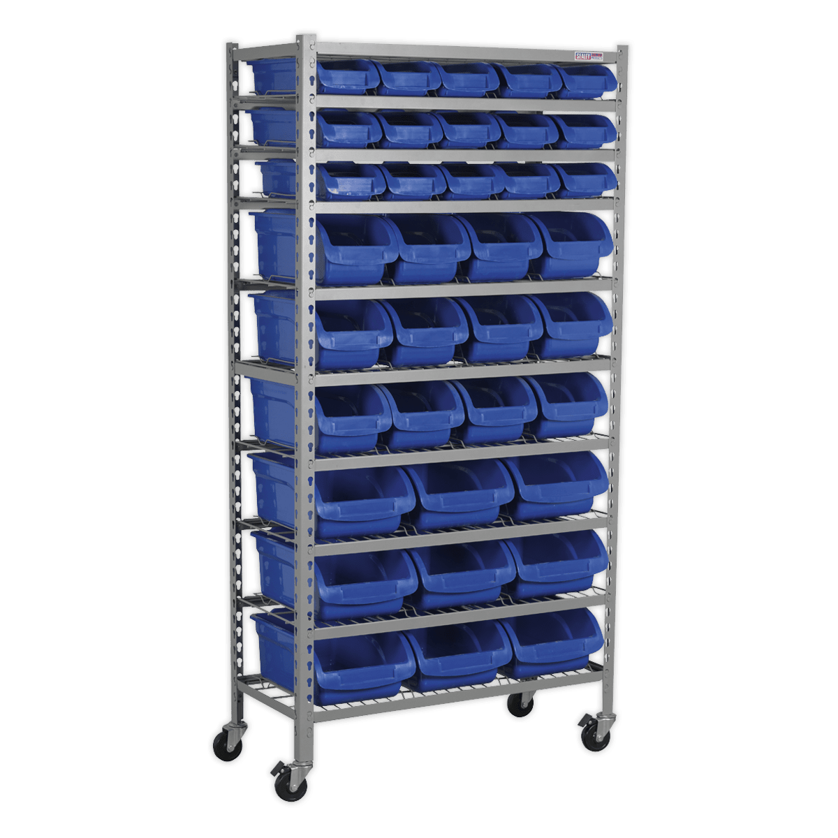 Sealey TPS36 Mobile Bin Storage System 36 Bins - TPS36 - Sealey Tools UK - Trade Counter Direct
