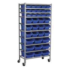 Sealey TPS36 Mobile Bin Storage System 36 Bins - TPS36 - Sealey Tools UK - Trade Counter Direct