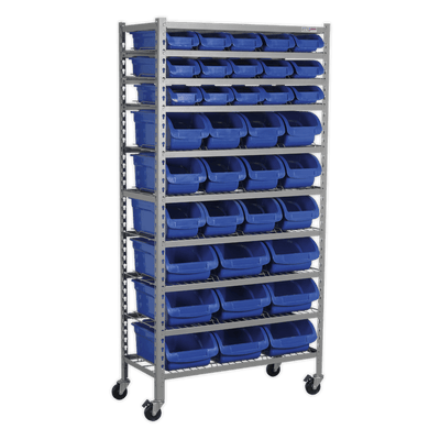 Sealey TPS36 Mobile Bin Storage System 36 Bins - TPS36 - Sealey Tools UK - Trade Counter Direct