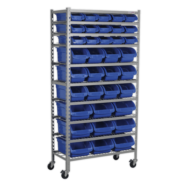 Sealey TPS36 Mobile Bin Storage System 36 Bins - TPS36 - Sealey Tools UK - Trade Counter Direct