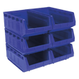 Sealey TPS56B Plastic Storage Bin 310 x 500 x 190mm, Blue - Pack of 6 - TPS56B - Sealey Tools UK - Trade Counter Direct