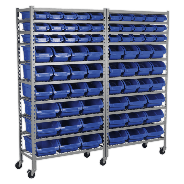 Sealey TPS72 Mobile Bin Storage System 72 Bins - TPS72 - Sealey Tools UK - Trade Counter Direct