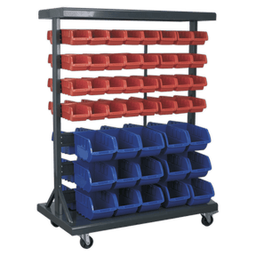 Sealey TPS94 Mobile Bin Storage System with 94 Bins - TPS94 - Sealey Tools UK - Trade Counter Direct