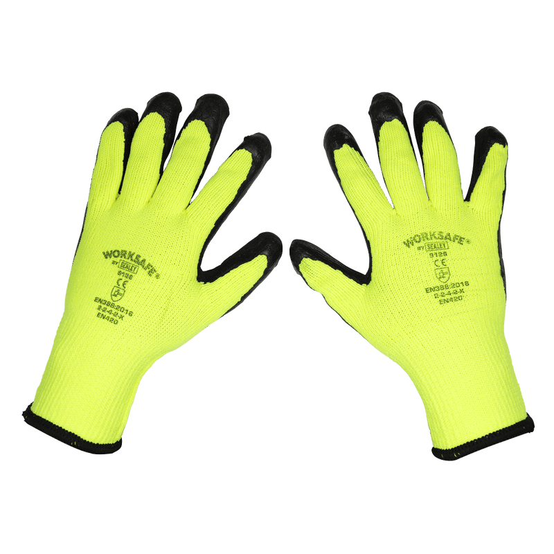 Sealey TSP126/6 Worksafe® Thermal Super Grip Gloves, Large - Pack of 6 Pairs - TSP126/6 - Sealey Tools UK - Trade Counter Direct