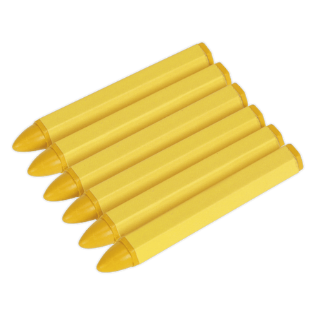 Sealey TST14 Yellow Tyre Marking Crayon - Pack of 6 - TST14 - Sealey Tools UK - Trade Counter Direct