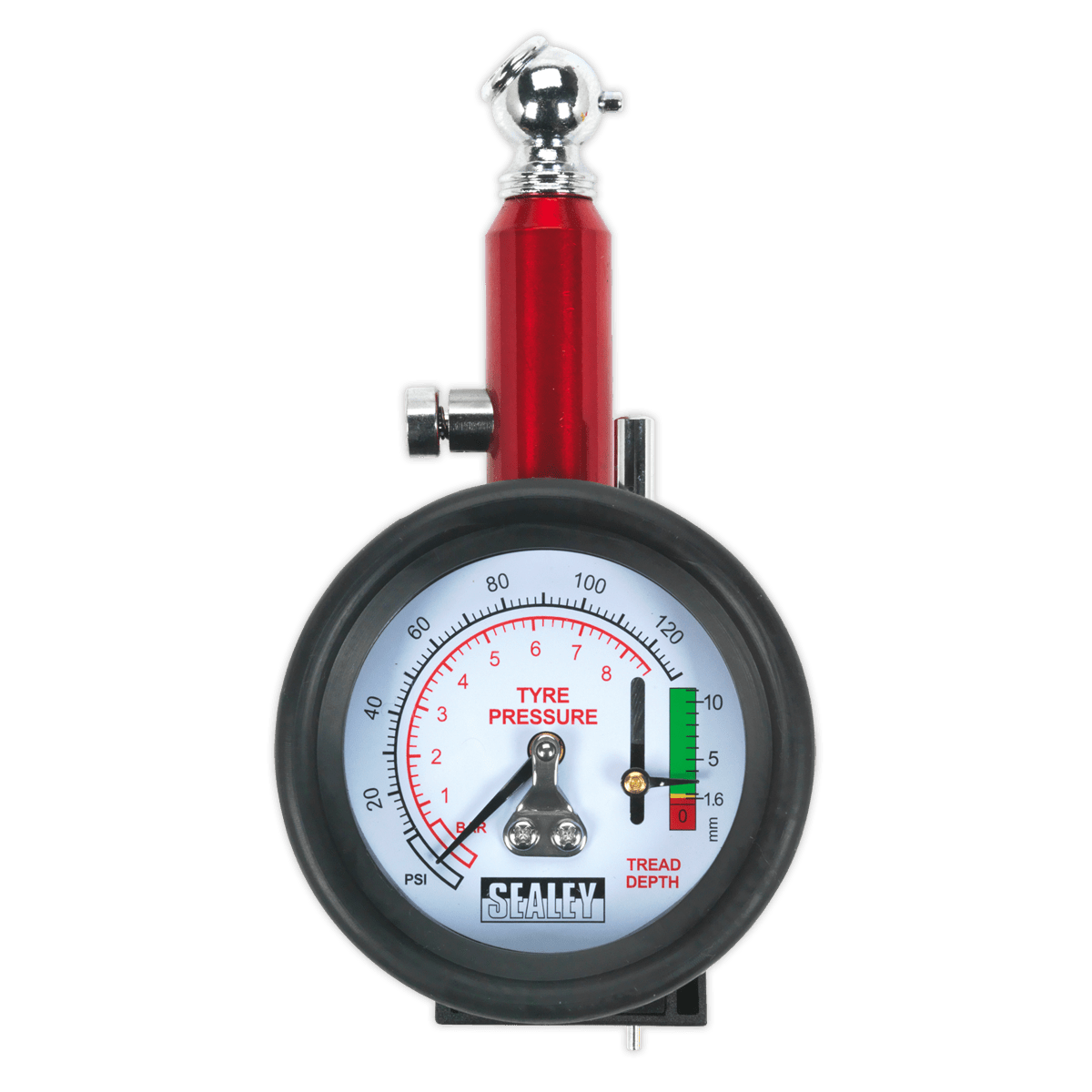 Sealey TSTPDG01 Tyre Pressure Gauge with Tyre Tread Depth Gauge 0-8bar(0-120psi) - TSTPDG01 - Sealey Tools UK - Trade Counter Direct