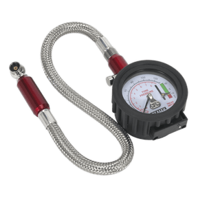 Sealey TSTPDG02 Tyre Pressure Gauge & Tyre Tread Depth Gauge - Flexible Hose 0 - 8bar(0 - 120psi) - TSTPDG02 - Sealey Tools UK - Trade Counter Direct