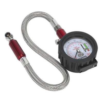 Sealey TSTPDG02 Tyre Pressure Gauge & Tyre Tread Depth Gauge - Flexible Hose 0 - 8bar(0 - 120psi) - TSTPDG02 - Sealey Tools UK - Trade Counter Direct