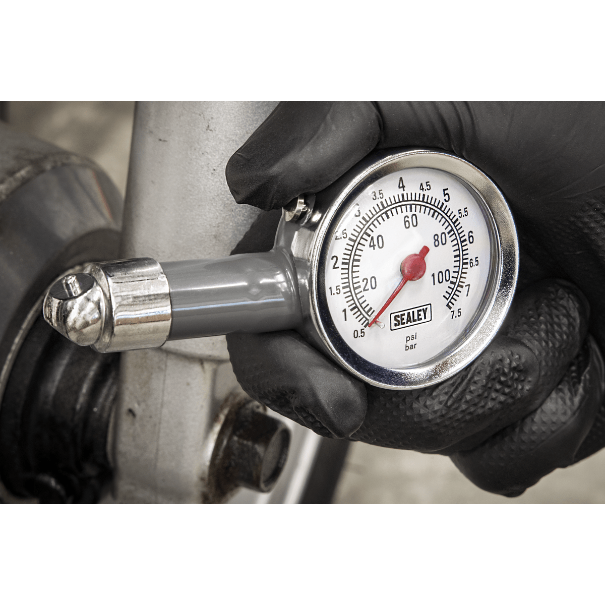 Sealey TSTPG43 Dial Type Pressure Gauge 0-100psi - TSTPG43 - Sealey Tools UK - Trade Counter Direct